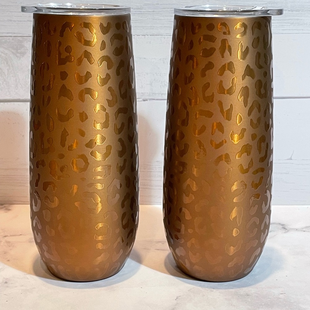 Insulated Metallic Leopard Tumblers